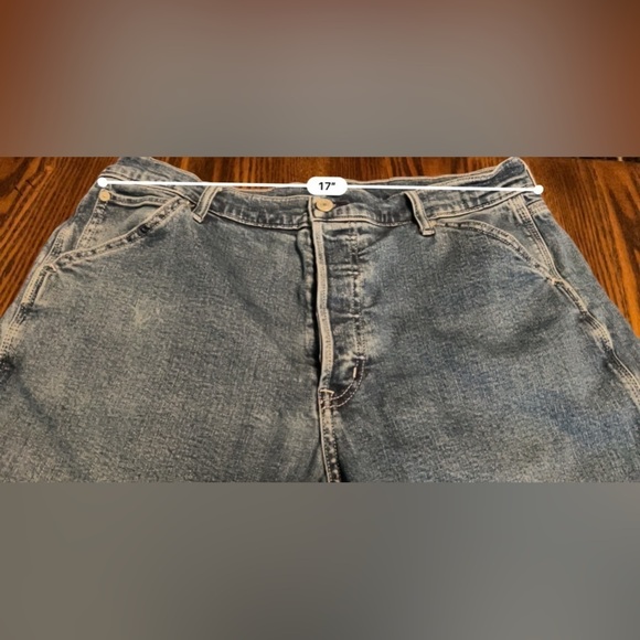 GAP Carpenter Pants button fly women’s 16 blue indigo high rise 90’s crop grunge - Picture 11 of 16